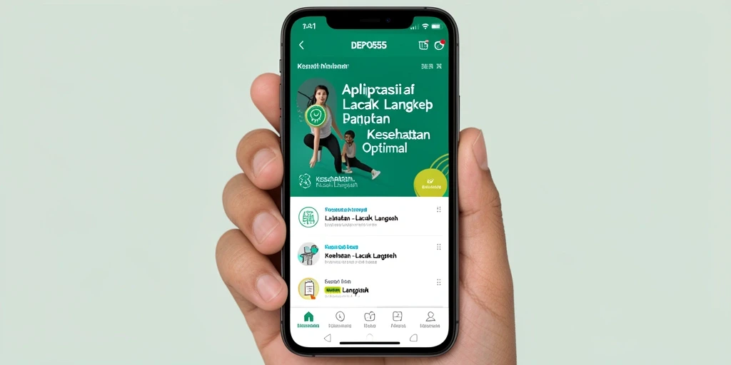 Tampilan antarmuka DEPO555 untuk pelacakan langkah yang mudah dan intuitif.