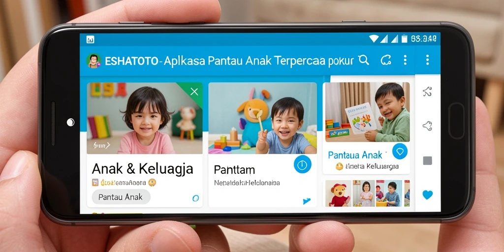 Antarmuka ESHATOTO yang memudahkan pemantauan anak.