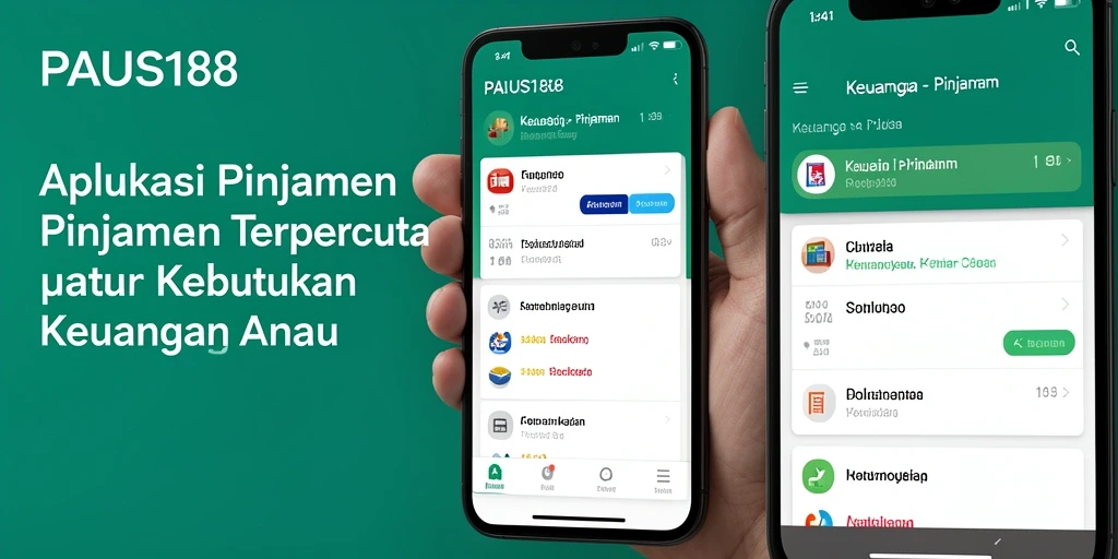 Tampilan antarmuka aplikasi PAUS188 dengan fitur Pinjaman yang mudah digunakan.