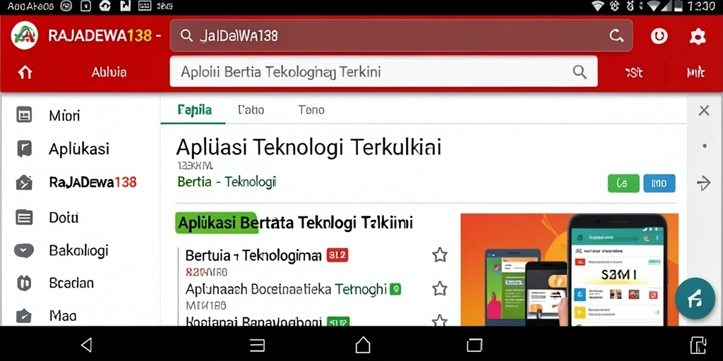 Antarmuka pengguna RAJADEWA138 yang modern dan informatif.