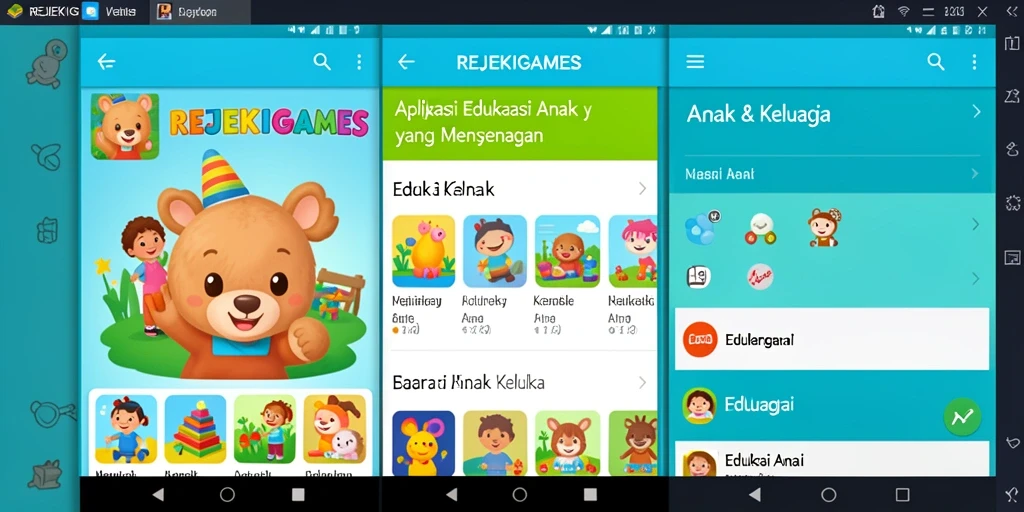 Tampilan antarmuka edukatif aplikasi REJEKIGAMES.